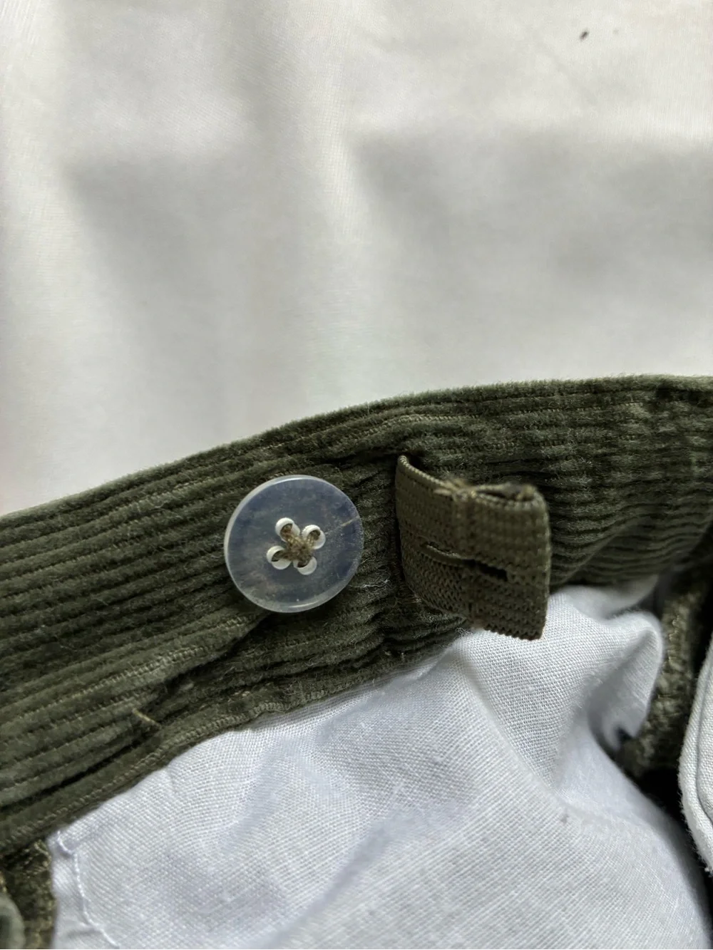Gymboree Olive Green Corduroy Shorts with Button Details